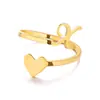 Moda Popular Transfronteriza Anillo Abierto Simple de Acero Inoxidable Anillo de Cola de Amor Tridimensional Anillo Ajustable Venta al por Mayor