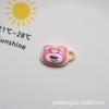 Accesorios de resina roja con forma de oso rosa, pegamento en crema, funda para teléfono, tocado, horquilla, broche, caja de almacenamiento, enjuague bucal, material de taza