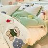Juego de Cuatro Piezas de Terciopelo de Leche Espesado de Invierno 2024 Nuevo Juego de Tres Piezas de Cama Cálido de Invierno con Forro Polar de Terciopelo Coral