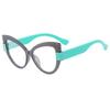 Gafas Leiren con Montura Transparente Cross-Border de Colores Contrastantes, Diseño Cat-Eye Colorido, Bloqueo de Luz Azul, Monturas Versátiles para Gafas, Protección contra Luz Azul