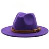 Sombreros de fieltro de ala ancha unisex para hombre y mujer, sombrero Panamá Trilby, sombrero de jazz