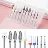 Set de 10 piezas de cabezal de molienda de aleación de acero de tungsteno para arte de uñas más vendido transfronterizo, cabezal de molienda especializado para torno de uñas para eliminar piel muerta y pulir