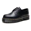 1461Bex Suela Gruesa 3 Ojales Caña Baja Piel Genuina Estilo Británico Punta Redonda Casual Zapatos de Pareja para Hombre Zapatos para Mujer Botines Bajos con Suela de Plataforma Gruesa