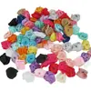 Rosa de Cinta de Poliéster de unos 2 cm Brotes Flores para Joyería Flores Hechas a Mano Accesorios para Ropa Accesorios para Juguetes