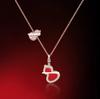 Nuevo Collar de Calabaza Kirin Femenino Ónix Rojo Fritillaria Blanca Chapado en Oro Rosa 18k Colgante de Diamante Cadena Segura para Clavícula