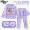 Nuevo Traje de Baño Kapibala para Niñas, Conjunto de Dos Piezas con Pantalones Largos de Manga Larga, Secado Rápido, Protección Solar, Traje de Baño para Niñas