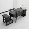 Venta Directa de Fábrica Cama de Champú Cerámica para Barbería Cama de Enjuague Semi-reclinable Cama para Salón de Peluquería Cama de Champú Estilo Celebridad de Internet