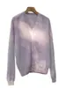 Cárdigan de punto para mujer, cuello en V, cepillado, de un solo botón, 100% cachemira pura, otoño e invierno, corte holgado, efecto adelgazante, con botones de perla