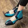 Botas Martin Masculinas Inverno 2021 Cano Alto Bico Fino Couro Estilo Britânico Casual de Negócios Masculino Botas Curtas de Couro Genuíno com Aumento de Altura Oculto