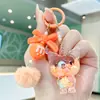 Mini figura de desenho animado com contas coloridas, pequeno acessório, pingente de garrafa de areia movediça, acessório de chaveiro, decoração fofa para mochila, pequeno presente