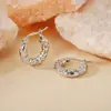 Pendientes de Aro Grande Exagerados Estilo Europeo y Americano de Acero de Titanio para Mujer, Pendientes Circulares de Lujo Ligero de Gama Alta, Accesorios Versátiles para Orejas Estilo Ins, En Stock de Fábrica