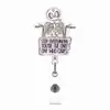 Suministro Directo Transfronterizo de Clips Retráctiles para Insignias Fáciles de Tirar, Portainsignias Giratorios de Acrílico con Purpurina, Portatarjetas de Identificación de Calaveras al por Mayor
