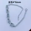 Pulsera de Cobre Puro Plateada en Plata 925 para Montaje de Piedras Preciosas DIY, Pulsera Plateada en Platino, Servicio de Procesamiento para Montaje de Piedras Preciosas en Blanco