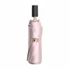 Sombrilla de titanio plateado de doble capa para mujer, protección UV, doble uso para sol y lluvia, paraguas reforzado resistente al viento y la lluvia, sombrilla de color sólido