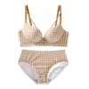 Conjunto de Sujetador a Cuadros Año del Caballo 2026 para Mujer, Push-Up para Pechos Pequeños, Estilo Sexy de Deseo Puro, Sujetador Rojo del Año del Zodiaco