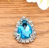 Gota em forma de cristal costurado à mão garra broca borda de vidro garra broca KC ouro e prata sola sapatos de casamento diy acessórios de vestuário