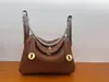 Bolsa Lindy de Couro Tc de Primeira Camada, Bolsa Médica com Fio Safi, Bolsa Tote Ombro Almofada, Bolsa de Axila, Bolsa Transversal Estilo Luxo Leve