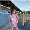 Tailândia Explosões Camiseta Tie-Dye Manga Curta Feminina Verão Novo Popular na Internet ins Estampada Camuflagem Golfinho Top Atacado
