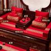 Almofada de Sofá de Mogno Almofada de Esponja Capa Antiderrapante Sofá Cama Luohan Conjunto de Cinco Peças de Madeira Maciça para Cadeira de Mobiliário Chinês