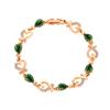 Pulseira coreana em forma de coração vazada elegante flor incrustada de diamantes pulseira feminina pulseira em forma de coração presente de Dia dos Namorados atacado