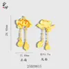 Colgante Flor de Loto Dorada Dos Vidas de Alegría, Borla de Oro Arena Antigua Semilla de Loto Chapado en Cobre Dorado Estilo Nacional Retro para Mujer Nuevo Estilo Chino Collar