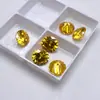 Gema Sintética Redonda de 3.0 Mm a 16 Mm Zircón Amarillo Dorado Incrustación para Joyería Redonda Circonita Cúbica 5A