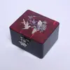Compromiso tres caja de regalo de joyería dorada caja de regalo de Yangzhou laca de caracol madera maciza concha caja de almacenamiento para pareja de bodas