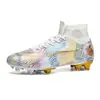 Novos sapatos de futebol transfronteiriços para adultos masculinos, de cano alto, com travas para gramado artificial, travas longas para estudantes e crianças, sapatos de treino para homens, atacado