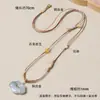 Corda de Couro Feita à Mão Cordão de Colar de Alta Qualidade Cordão Fino para Pendurar Pingente Estilo Fino Extremamente Fino Fecho Dourado Pingente Pequeno Clavícula de Jade Simples