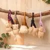 Llavero de madera de haya creativa, lindo gato perezoso tallado de la suerte, manualidad de madera, colgante, decoración de bolsa, adorno