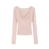 Nuevo Suéter de Punto Irregular de Manga Larga para Otoño e Invierno, Camiseta Base para Mujer, Top Holgado Adelgazante
