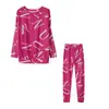 Otoño 2026 Nuevo Más Vendido Moda Femenina Europea y Americana Estampado de Letras Manga Larga Pantalón Largo Conjunto Casual