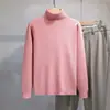 Suéter casual de punto para otoño e invierno con cuello alto apilado, nueva colección de punto al por mayor, top cálido de capa base de cuello alto, ropa para hombre transfronteriza