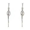 Brincos Longos com Franjas de Folha de Zircônia Microincrustada para Mulheres, Exquisitos e Modernos, Luxo Leve, Design Versátil, Efeito Emagrecedor, Atacado