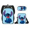 Nuevo producto: Mochila Escolar de Dibujos Animados, Mochila de Estudiante de Poliéster, Estuche de Lápices de Una Sola Capa para Niños, Bolso de Hombro Pequeño, Juego de Tres Piezas