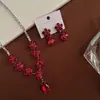 Juego de Joyería para Novia, Collar de Dos Piezas de Alta Gama, Pendientes, Pulsera, Vestido de Novia, Lujoso y Elegante, Accesorios Versátiles