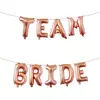 Globo de aluminio de 16 pulgadas con letras, color oro rosa, para decoración de bodas, compromisos y despedidas de soltera.