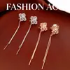 Presilhas de Orelha com Franja de Flor Oca de Zircônia Banhadas a Ouro Real Sem Furos na Orelha, Brincos Estilo Corte Vintage, Acessórios de Orelha Exquisitos e Versáteis