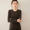 Nuevo Suéter Fino de Seda de Morera Delgado de Cuello Redondo para Primavera y Verano, Top Base para Mujer, Holgado, con Temperamento, Versátil, Suéter de Cachemira