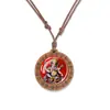 Collar de Dios Cabeza de Elefante Indio Colgante de Madera Vintage Joyería Ajustable Otoño e Invierno Collar Ganesha