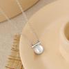 Collar de Plata de Ley 925 para Mujer Lujo Accesible Collar de Gama Alta Barra de Equilibrio Perla de Agua Dulce Natural Diseño de Nicho Cadena para la Clavícula