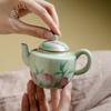 Juego de Té Kung Fu Secreto Huang Ru Kiln Shoutao Tetera Pequeña Cerámica para el Hogar Tetera para Infusiones que No se Calienta Tetera de Mano Vajilla para Literatos