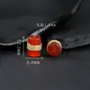 Plata de ley S925 chapada en oro de 24 quilates en toda la superficie, accesorio de joyería DIY de gota color cereza rojo sur, colgante de cuenta barril clásico retro