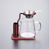 Soporte de Madera de Nogal y Cobre para Infusor de Té, Accesorios para Juego de Té Kung Fu, Base para Colador de Té, Soporte para Infusor de Té