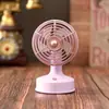 Ventilador de escritorio ajustable a 90 grados retro color sólido carga USB cabeza redonda inclinable dormitorio oficina ventilador de regalo transfronterizo