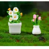 Novo vaso de flores vaso casa de bonecas casa de boneca vaso miniatura planta verde acabado flor decoração ao ar livre