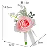 Serie de conjunto de flor de muñeca y prendedor para novio y novia con temática de bosque transfronterizo, rosas artificiales para bailes de graduación y fiestas para hombres y mujeres