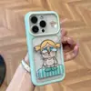 Soporte de Espejo para Muñeca Llorona de Dibujos Animados Compatible con Funda de Teléfono Apple 17promax Niñas 16/15 Bloque de Color Ventana Grande 14