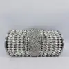 En stock Bolso de Cena Incrustado de Diamantes Bolso de Mano para Banquetes Europeo y Americano Full Diamond Bolso de Mano con Piedras en Stock