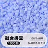 Pindoboo 2.6mm Perlas de Fusión 10g Perlas 1000 Piezas Paquete de Recarga Rompecabezas Plano DIY Juguete Educativo de Manualidades